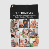 Geschenk für die beste Mama je FotoCollage Golfhandtuch (Vorderseite)