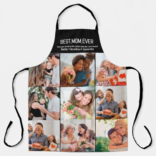 Geschenk für die beste Mama je FotoCollage Schürze (Vorderseite)