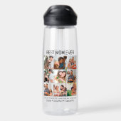 Geschenk für die beste Mama je FotoCollage Trinkflasche (Rückseite)