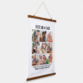 Geschenk für die beste Mama je FotoCollage Wandteppich Mit Holzrahmen (Gewinkelt)
