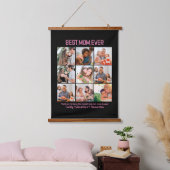 Geschenk für die beste Mama je FotoCollage Wandteppich Mit Holzrahmen (Schlafzimmer)