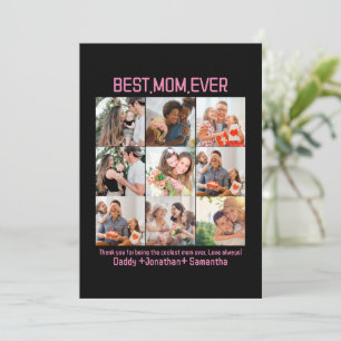 Geschenk für die beste Mutter aller Zeiten Familie Feiertagskarte
