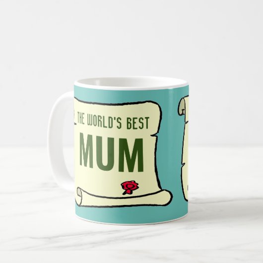 Geschenk für die beste Mutter der Welt. Kaffeetasse (Vorderseite Links)