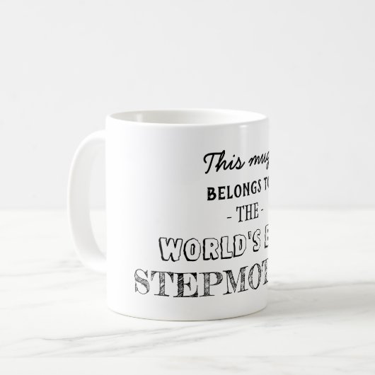 Geschenk für die beste Stepmutter Kaffeetasse (Vorderseite Links)