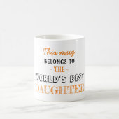 Geschenk für die beste Tochter Orange Weihnachtsge Kaffeetasse (Mittel)