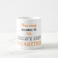 Geschenk für die beste Tochter Orange Weihnachtsge