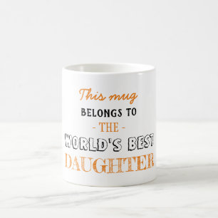Geschenk für die beste Tochter Orange Weihnachtsge Kaffeetasse