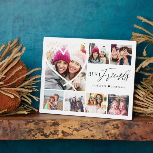 Geschenk für die besten Freunde 7 Foto Collage Her Fotoplatte (Seite)