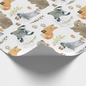 Geschenk für die bezauberten Waldtiere Babydusche Geschenkpapier (Ecke)
