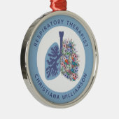 Geschenk für die blorale Lunge Ornament Aus Metall (Rechts)