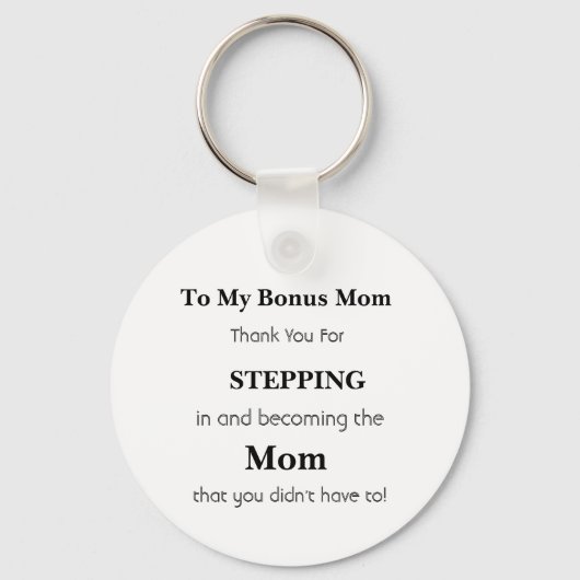 Geschenk für die Bonus-Mama - Geschenk für Mutter- Schlüsselanhänger (Vorderseite)