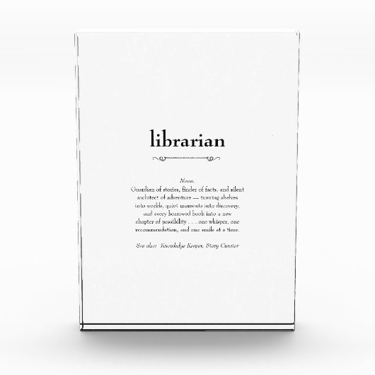 Geschenk für die Definition von Bibliotheken Fotoblock (Vorderseite)