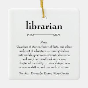 Geschenk für die Definition von Bibliotheken Keramikornament