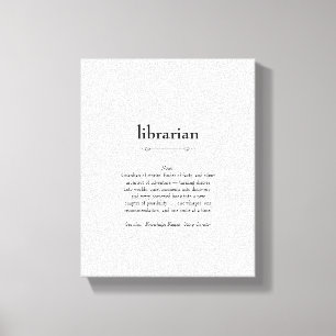 Geschenk für die Definition von Bibliotheken Leinwanddruck