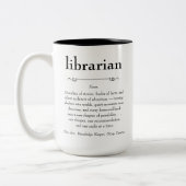 Geschenk für die Definition von Bibliotheken Zweifarbige Tasse (Links)