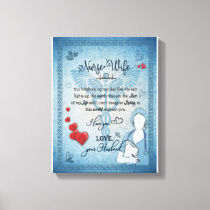 Geschenk für die Ehefrau Brief an Ehefrau von Eh Leinwanddruck