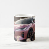Geschenk für die Ehefrau eines rosa EV-Autos im Tr Kaffeetasse (Mittel)