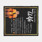 Geschenk für die Ehefrau von Ehemann Ehepaar Valen Fleecedecke (Vorderseite (Horizontal))