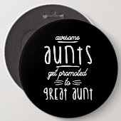 Geschenk für die erste große Tante - Große Tanten Button (Vorne & Hinten)