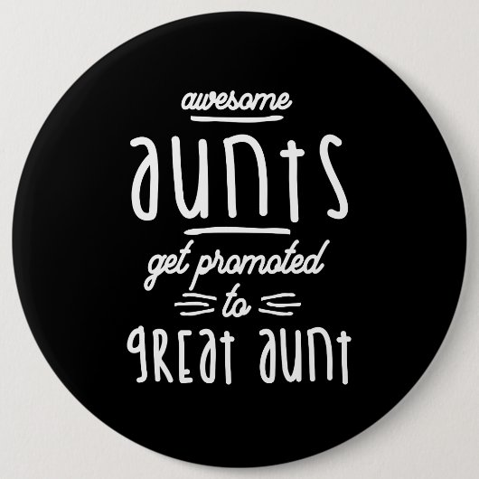 Geschenk für die erste große Tante - Große Tanten Button (Vorderseite)