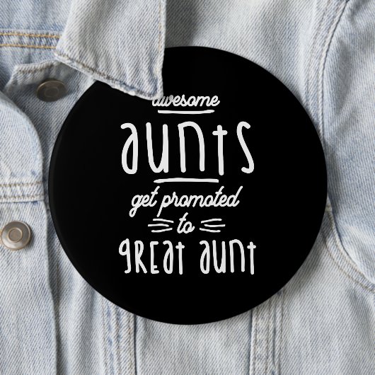 Geschenk für die erste große Tante - Große Tanten Button (Beispiel)