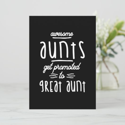 Geschenk für die erste große Tante - Große Tanten Einladung (Stehend Vorderseite)