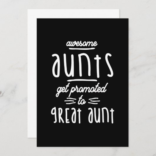 Geschenk für die erste große Tante - Große Tanten Einladung (Vorne/Hinten)