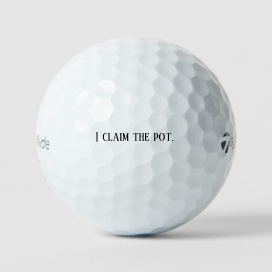 Geschenk für die „Ich beanspruche den Pot“-Skins-S Golfball (Vorderseite)