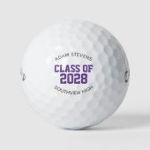 Geschenk für die lila Klassik Varsity Graduate Cla Golfball (Vorderseite)