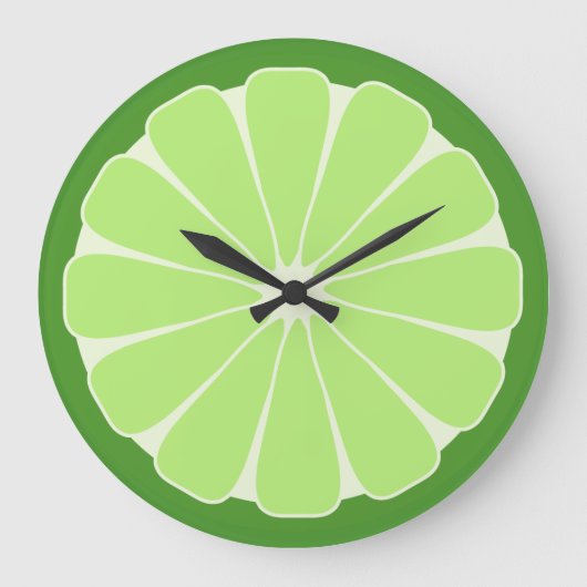 Geschenk für die Limone Slice Wall Große Wanduhr (Vorderseite)