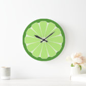 Geschenk für die Limone Slice Wall Große Wanduhr (Zuhause)