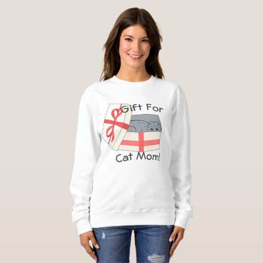 Geschenk für die Mama von Katzen Sweatshirt (Vorne ganz)