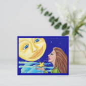 Geschenk für die Mondpostkarte Postkarte (Stehend Vorderseite)