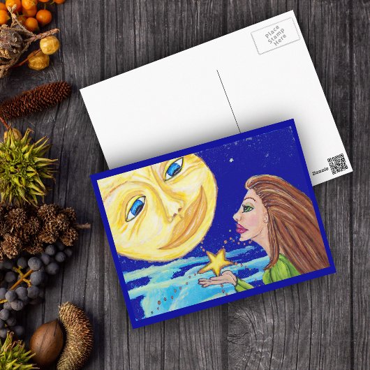 Geschenk für die Mondpostkarte Postkarte
