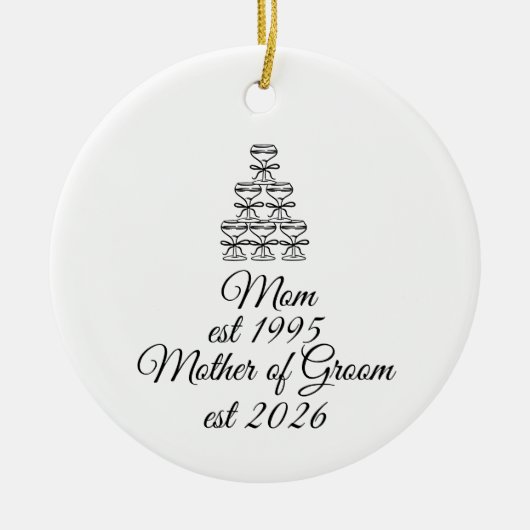 Geschenk für die Mutter des Bräutigams, individuel Keramik Ornament (Vorne)
