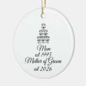 Geschenk für die Mutter des Bräutigams, individuel Keramik Ornament (Links)