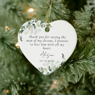 Geschenk für die Mutter des Bräutigams Keramik Ornament