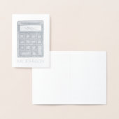 Geschenk für die personalisierte Mathematiklehreri Folienkarte (Anzeige)