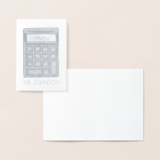 Geschenk für die personalisierte Mathematiklehreri Folienkarte (Anzeige)