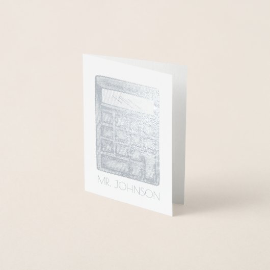 Geschenk für die personalisierte Mathematiklehreri Folienkarte (Vorderseite)