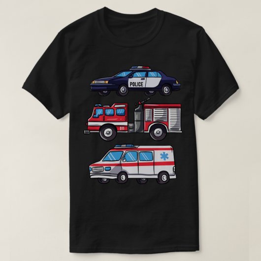 Geschenk für die Polizei von Boys für Brandschutzt T-Shirt (Design vorne)
