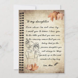 Geschenk für die Tochter   Brief an meine Tochter  Einladung