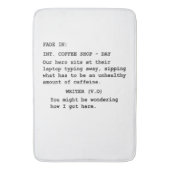 Geschenk für Drehbuchautor - lustige Badematte (Vorderseite Vertikal)