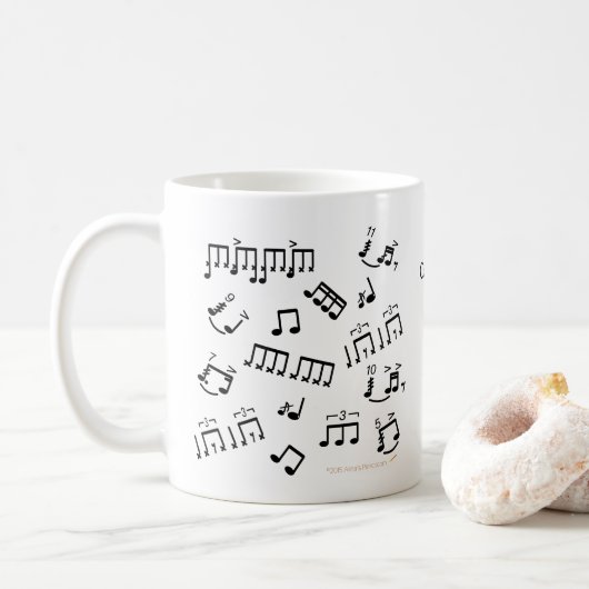 Geschenk für Drummer Coffee Tasse Drums Musical No (Mit Donut)