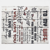 Geschenk für Ehefrau | Zu meiner Ehefrau Liebesbri Fleecedecke (Vorderseite (Horizontal))