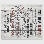 Geschenk für Ehefrau | Zu meiner Ehefrau Liebesbri Geschenkpapier (Flach)