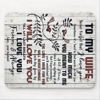 Geschenk für Ehefrau | Zu meiner Ehefrau Liebesbri Mousepad