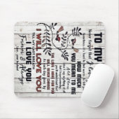 Geschenk für Ehefrau | Zu meiner Ehefrau Liebesbri Mousepad (Mit Mouse)