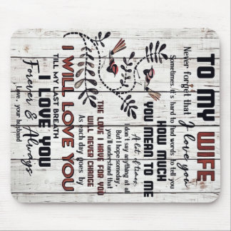 Geschenk für Ehefrau | Zu meiner Ehefrau Liebesbri Mousepad