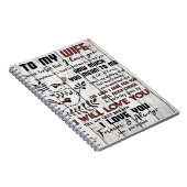 Geschenk für Ehefrau | Zu meiner Ehefrau Liebesbri Notizblock (Rechte Seite)